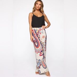 Later To You Satin Flare Pant - MultiColor